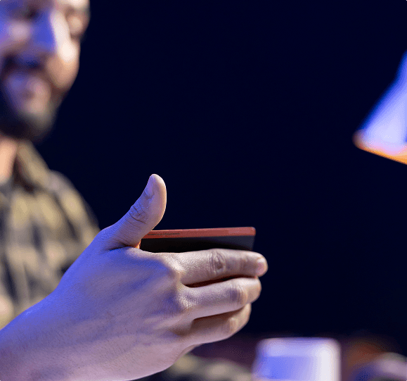 Man makes online payment